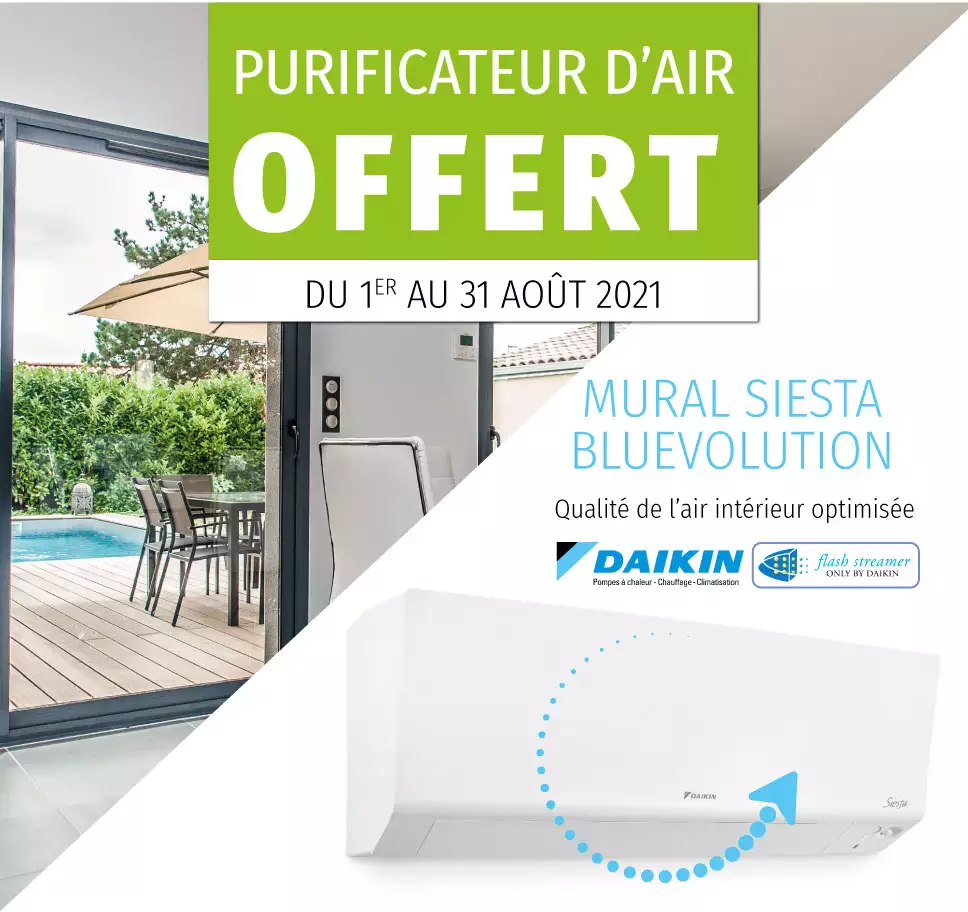 Purificateur d'air offert pour 1€ de plus