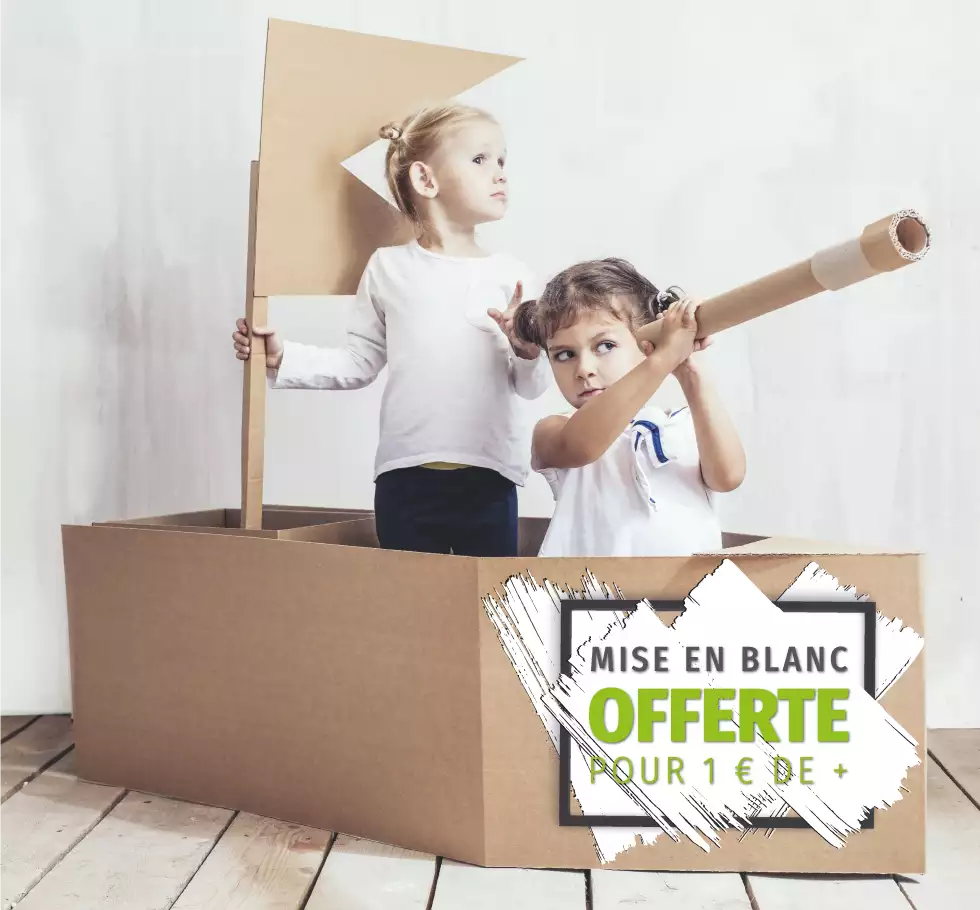 Mise en blanc offerte pour 1€ de plus !