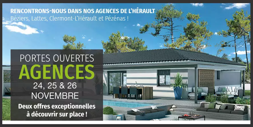 Portes Ouvertes Agences les 24, 25 & 26 Novembre