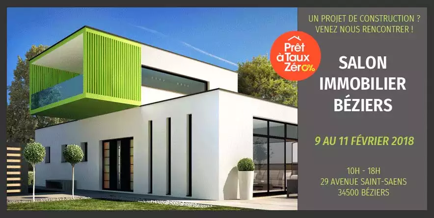 Rencontrez nous au Salon de l'immobilier de Béziers du 9 au 11 Février 2018