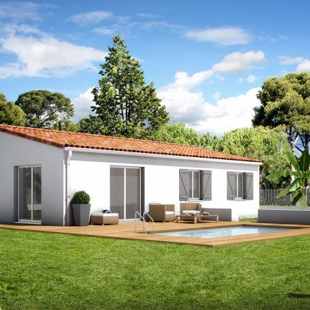 Maison neuve contemporaine 90 m² avec terrain 430 m² à Montagnac – 3 chambres, garage et vue dégagée