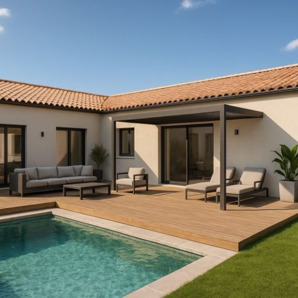 Maison neuve T5 sur terrain de 580m2 au calme