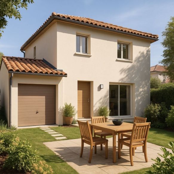 Terrain + maison 90 m² avec garage à Saint-Mitre-les-Remparts  centre-ville, 3 chambres, proche commodités