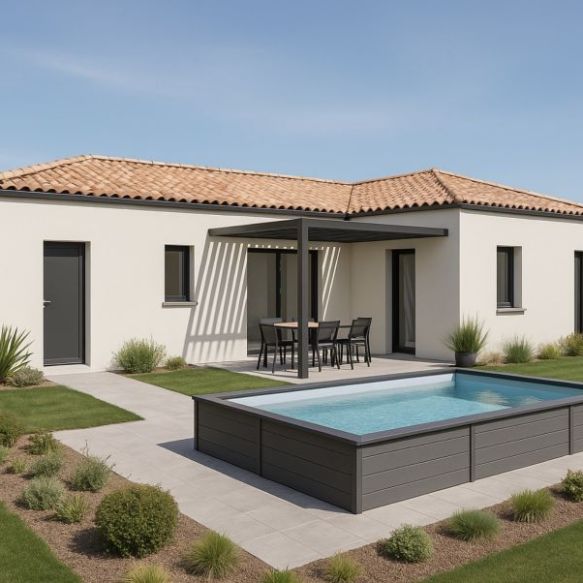 Maison neuve de 105 m² à Les Pennes-Mirabeau, plain-pied sur terrain viabilisé de 400 m² proche écoles et commodités