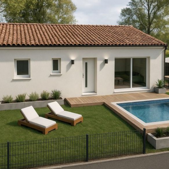 Construction de maison 2 chambres plain pied à Vailhauquès