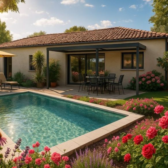 Villa neuve de plain pied + terrain à Vias (34450)