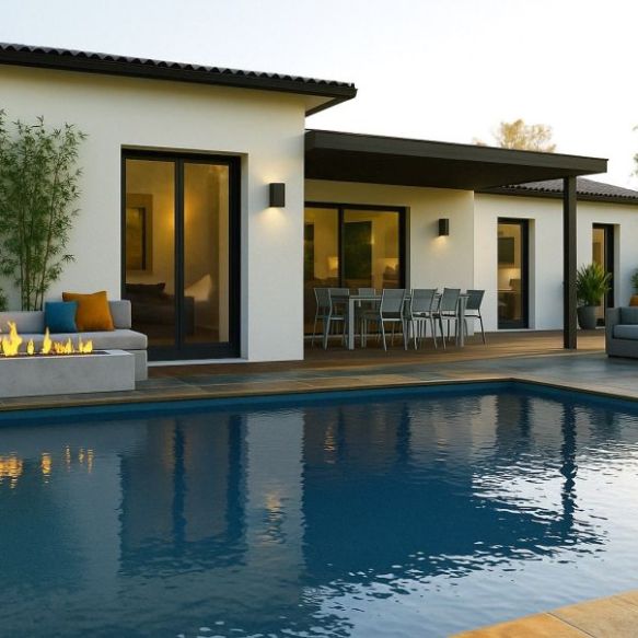 Maison neuve plain-pied 68 m² avec suite parentale à Martigues sur terrain viabilisé de 370 m², proche écoles et commodités