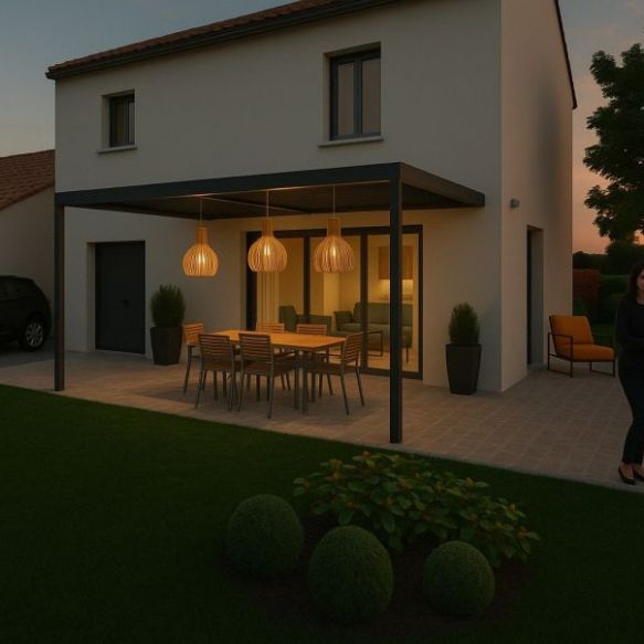 Maison neuve à étage de 85 m² avec 3 chambres sur terrain viabilisé à Malemort-du-Comtat
