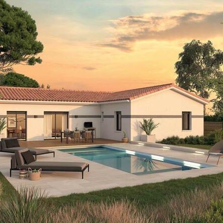 Maison contemporaine neuve de 95 m² à bâtir à Canet 34800 sur terrain viabilisé de 578 m²