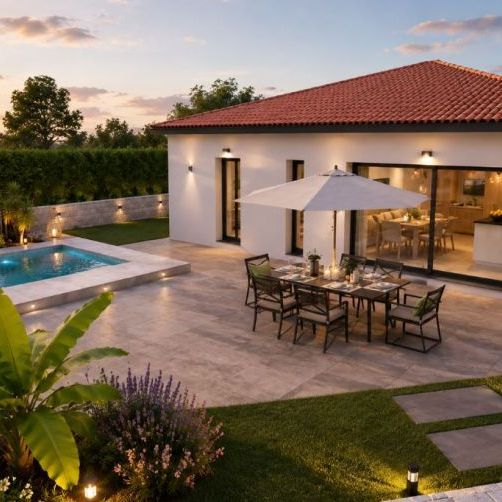 Maison neuve de plain-pied 88 m² avec 3 chambres, dressing et garage sur terrain de 400 m² à Saint-Brès (34670)