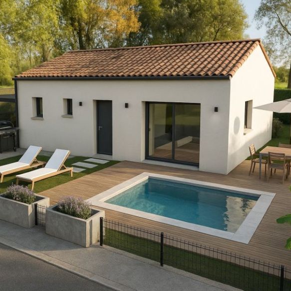 Maison plain pied 2 chambres à Pomerols