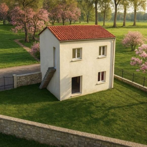 Maison neuve contemporaine de 90 m² avec garage sur terrain de 412 m² à Vendres 34350