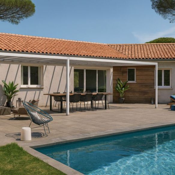 Maison plain pied T5 sur terrain de 930m2 calme sans vis à vis expo sud arboré