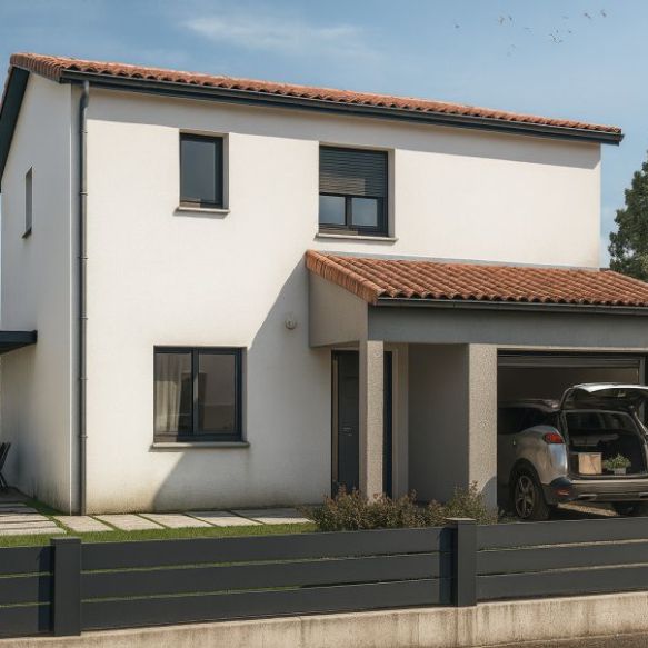 Maison neuve contemporaine vue dégagée à Saint-Brès