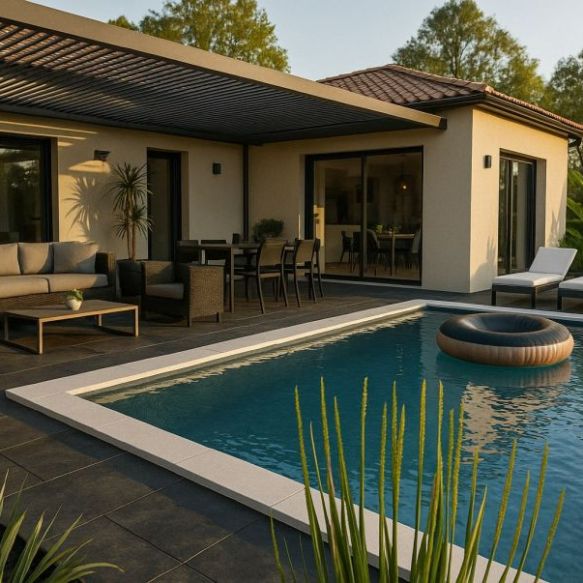 Maison neuve plain-pied 105 m² avec 4 chambres sur terrain viabilisé de 452 m² à Istres