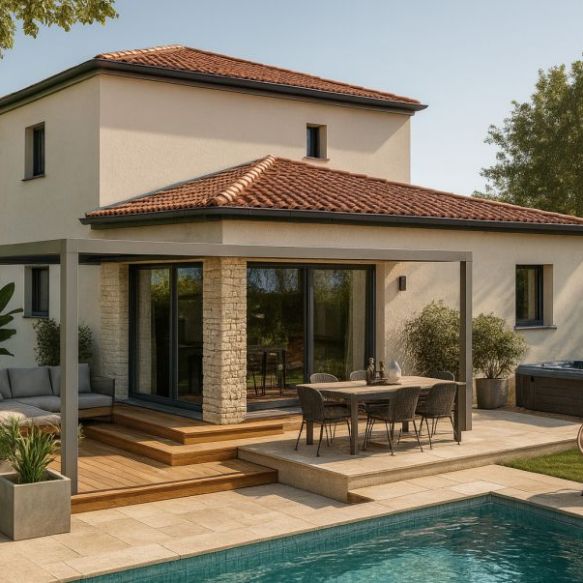 Maison contemporaine 90m2 vue dégagée