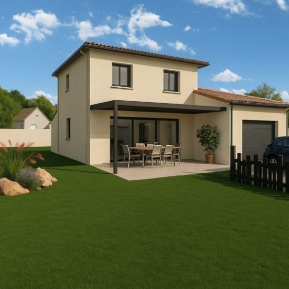 Maison neuve de 96 m² avec garage sur terrain viabilisé de 480 m² à Eyguières centre, proche écoles et commerces