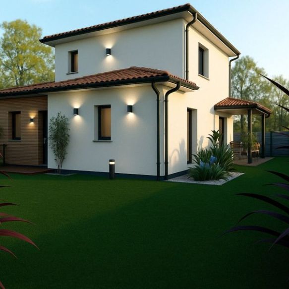 Maison à construire à Saint Chamas 13250  120 m²  terrain 748 m², 4 chambres  suite parentale et garage 35 m²