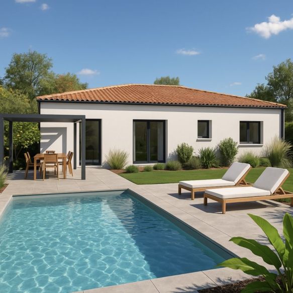 Maison neuve 86 m² avec suite parentale à Martigues sur terrain viabilisé de 370 m², proche écoles et commodités