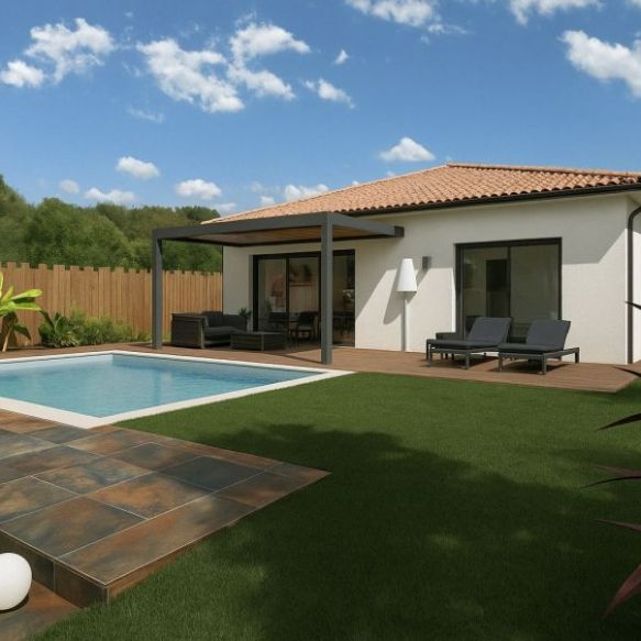 Maison neuve plain-pied 3 chambres sur terrain viabilisé 880 m² à Châteaurenard