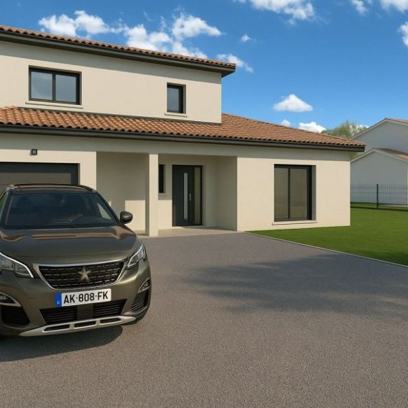 Maison neuve 100 m² à Châteaurenard – 3 chambres, garage, terrain viabilisé de 370 m² proche commodités