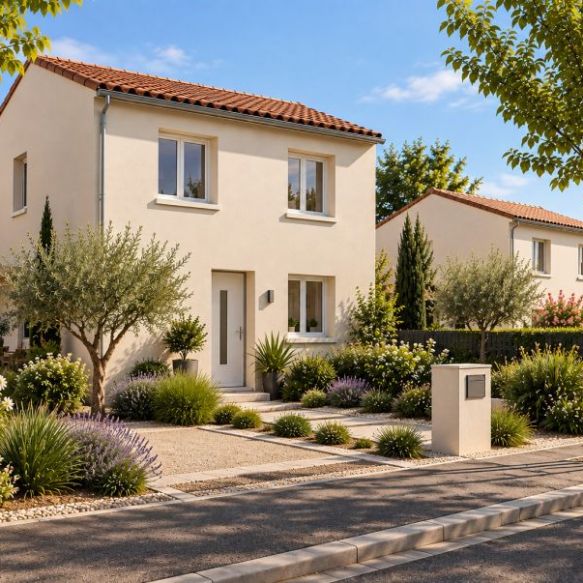 Maison neuve 4 pièces de 90m2 à montaud sur parcelle de 580m2