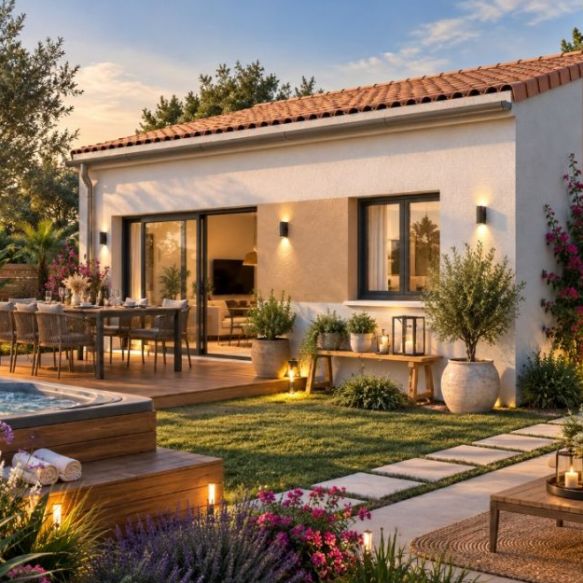 Saint-André-de-Sangonis (34725) – Maison neuve de plain-pied de 42 m² avec jardin sur terrain de 269 m²