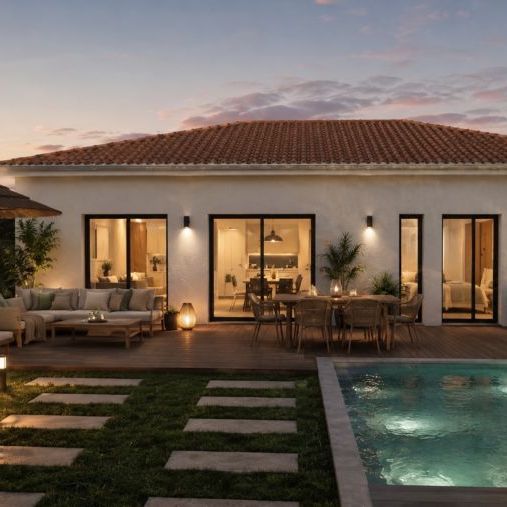 Maison neuve de plain-pied 90 m² avec 3 chambres sur terrain viabilisé de 500 m² à Salon-de-Provence (13300)