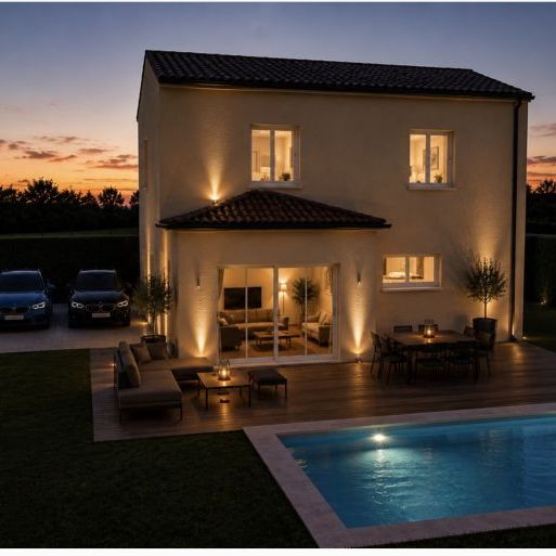 Terrain viabilisé 337 m² à Lambesc – Maison neuve 90 m² avec 3 chambres, garage et jardin