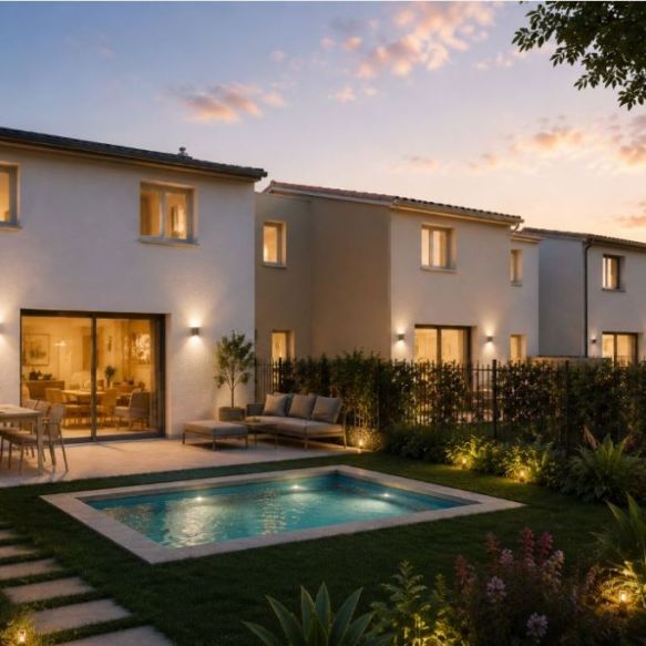 Maison neuve 3 chambres à Gigean sur terrain viabilisé de 200 m²