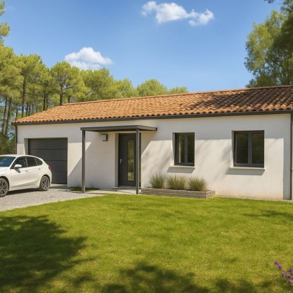 Terrain + Maison 3 chambres avec garage à Servian 34290