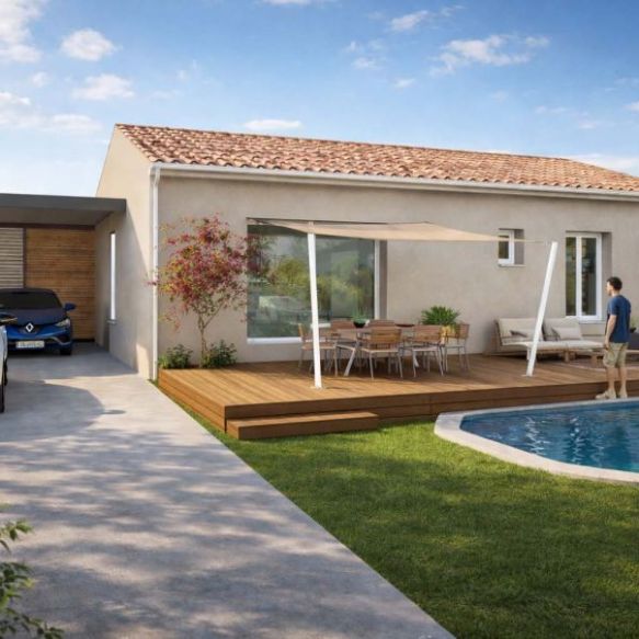 Maison plain-pied 96 m² avec terrain 700 m² à...