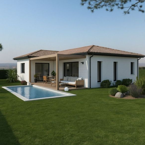 Maison neuve 111 m² avec garage sur terrain 650 m² à Paradou, 3 chambres, cadre exceptionnel Alpilles