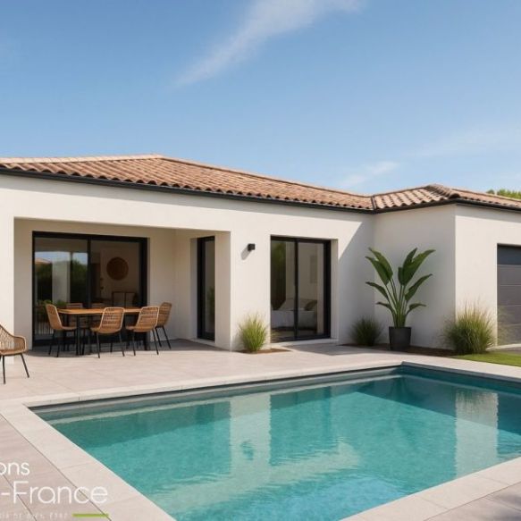 Maison neuve de 100 m² avec suite parentale et garage sur terrain viabilisé de 740 m² à Carpentras (84200)