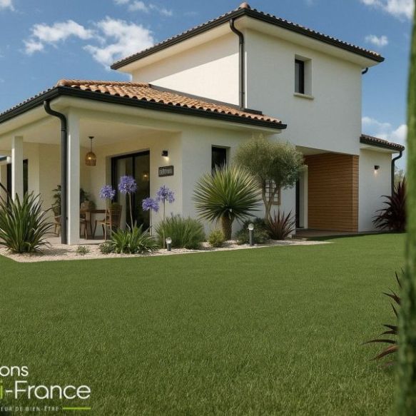 Maison neuve à étage de 110 m² avec suite parentale et garage sur terrain viabilisé de 500 m² à Marignane