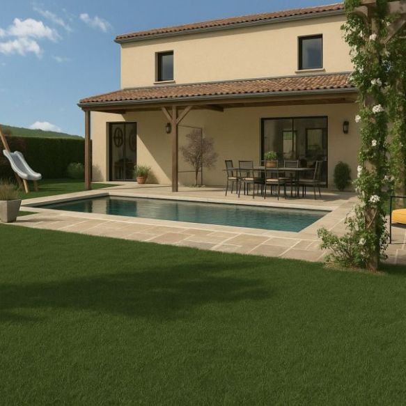 Maison neuve 95 m² avec garage sur terrain 650 m² à Paradou (13520) – 3 chambres, quartier calme et recherché