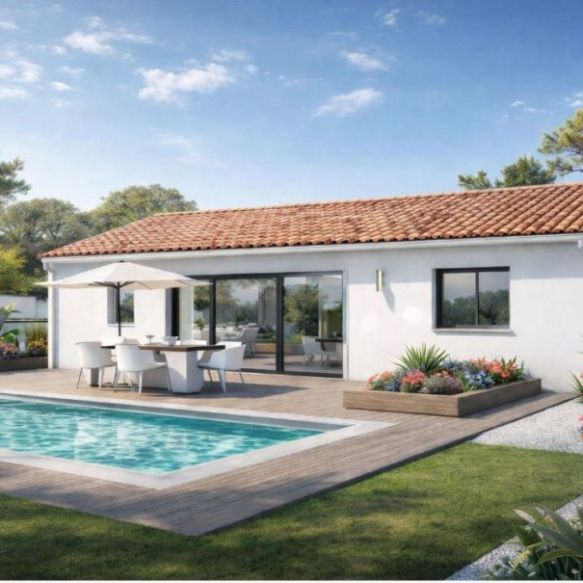 Maison neuve plain-pied 68 m² à bâtir sur terrain viabilisé de 280 m² à Prades-le-Lez, proche commodités et transports