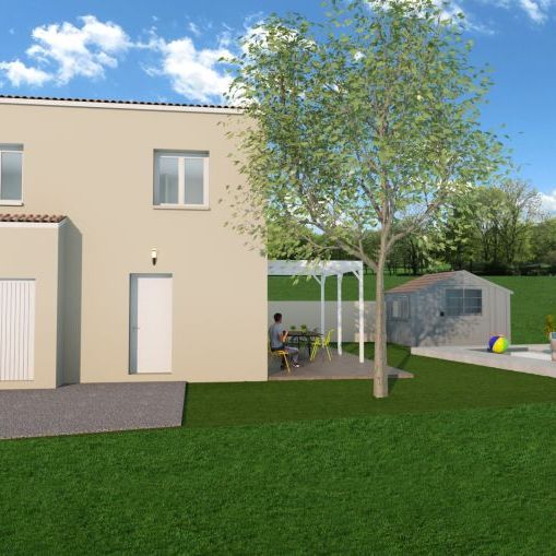 villa 86 m² à étage 3 chambres avec garage sur un terrain de 503 m² sur lançon Provence