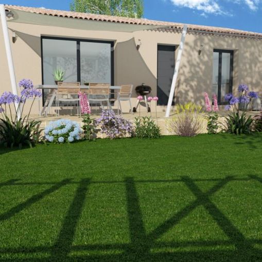 Villa 3 chambres et garage sur 310m2 de terrain dans lotissement
