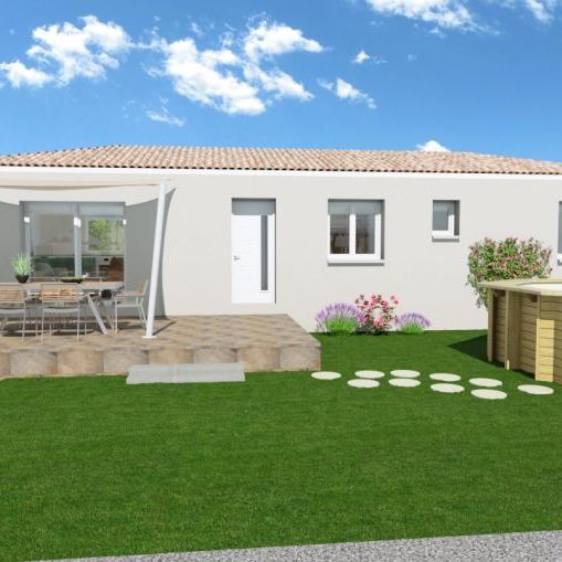 villa plain pied traditionnelle sur 652m2 de terrain dans petit lotissement