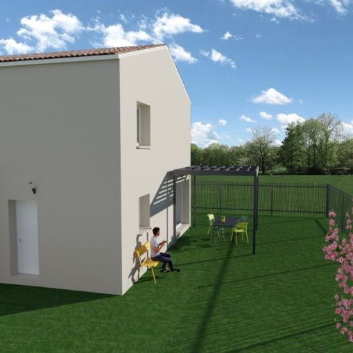 Maison a étage 86m² avec garage 3 chambres a l'étage + salle de bain équipé bac a douche extra plat meuble double vasque au RDC une pièce de vie de 37m² avec cuisine ouverte sur un terrain de 400m² a Salon de Provence