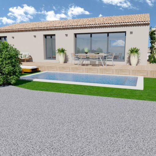 MAISON DE 116M2 3 CHAMBRES AVEC GARAGE SUR UN TERRAIN HORS LOTISSEMENT VIABILISE DE 600M2