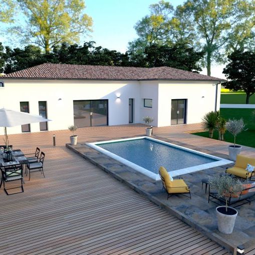Construction de villa contemporaine dans le village de PRADE LE LEZ sur une parcelle de  917 m²