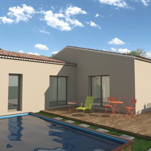 Villa plain-pied en L sur un beau terrain à Barbentane