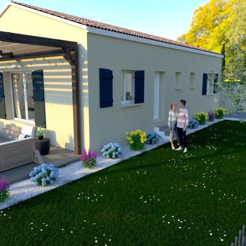 Maison neuve de plain-pied à Sénas de 96 m² avec 4 chambres sur terrain de 380 m², idéale primo-accédant proche écoles et commodités