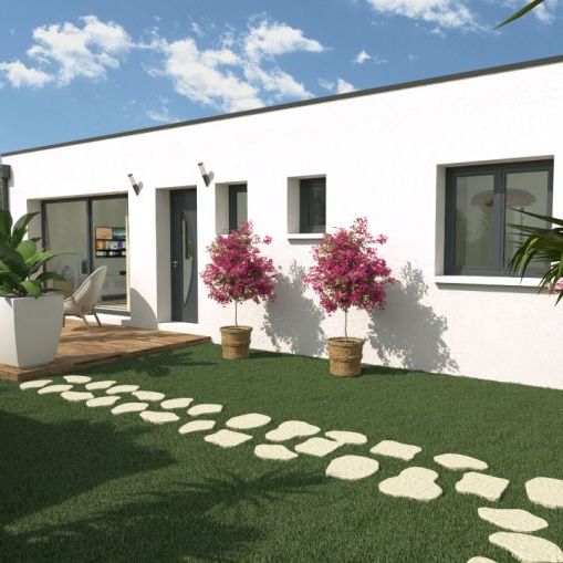 Maison contemporaine neuve à vendre à Vendres – Terrain viabilisé de 350 m², 3 chambres, suite parentale et toit terrasse