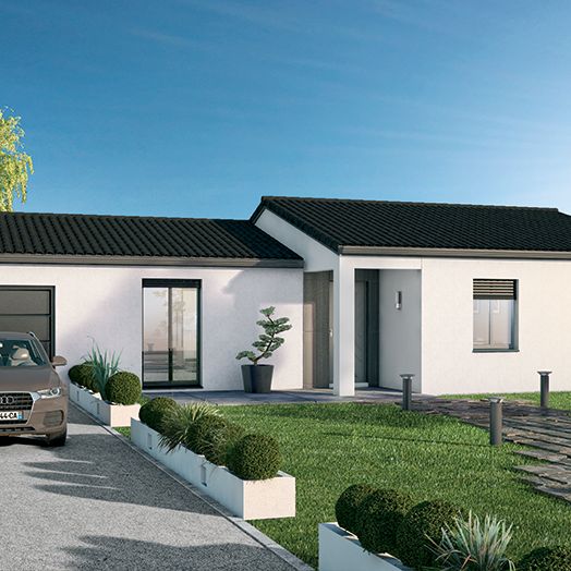 Plain-pied 3 chambres avec garage