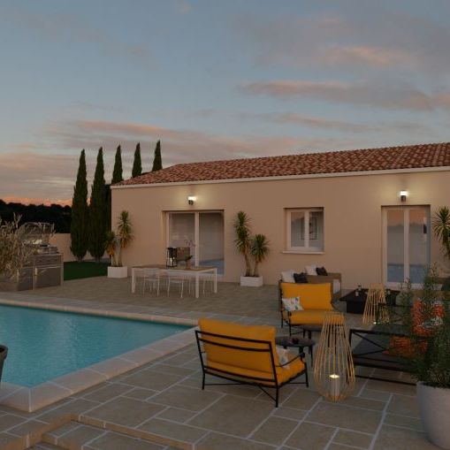 Villa 3 chambres avec garage sur un terrain de 535 M² entièrement clos hors lotissement à Morières les Avignon 84310