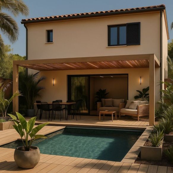 Maison neuve 3 chambres à Fontvieille – Terrain de 600 m² dans lotissement calme et sécurisé