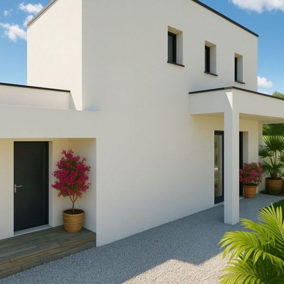 Terrain + maison neuve à Bessan 34550